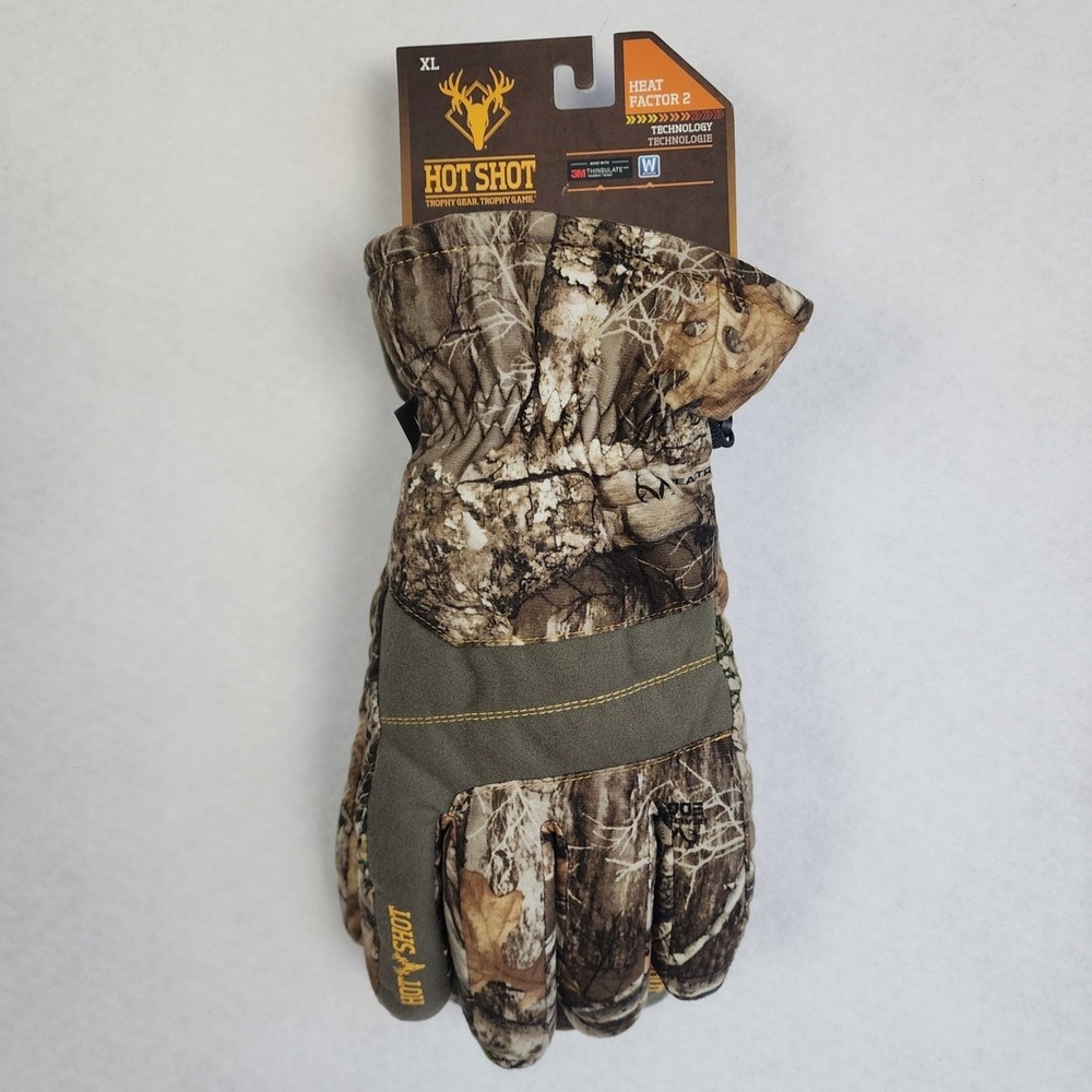 Hot Shot Defender Hunting Glove Men XL Brown Realtree Edge Thinsulate Insulation